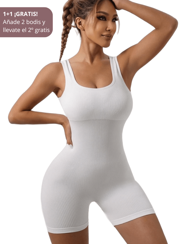 Body con Cuello Redondo y Espalda Baja