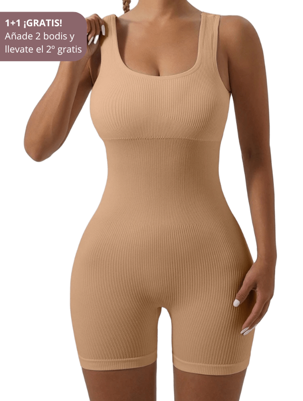Body con Cuello Redondo y Espalda Baja