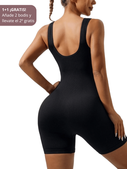 Body con Cuello Redondo y Espalda Baja