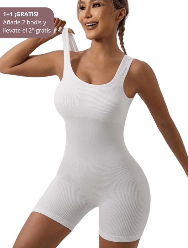 Body con Cuello Redondo y Espalda Baja