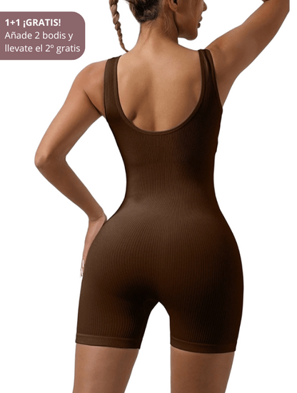 Body con Cuello Redondo y Espalda Baja