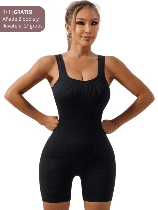 Body con Cuello Redondo y Espalda Baja