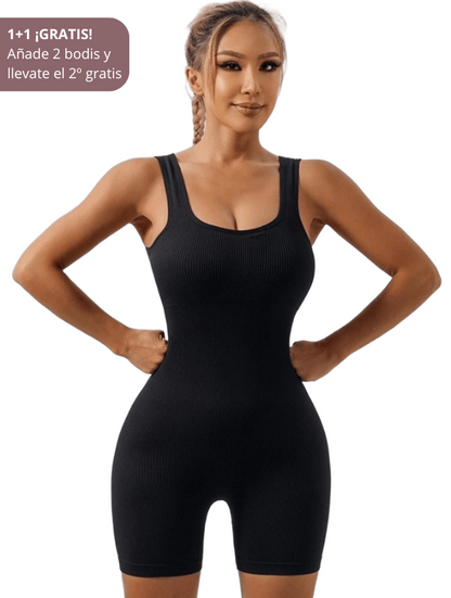 Body con Cuello Redondo y Espalda Baja