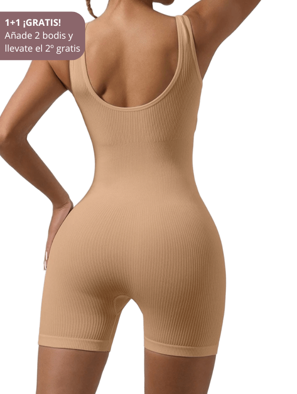 Body con Cuello Redondo y Espalda Baja